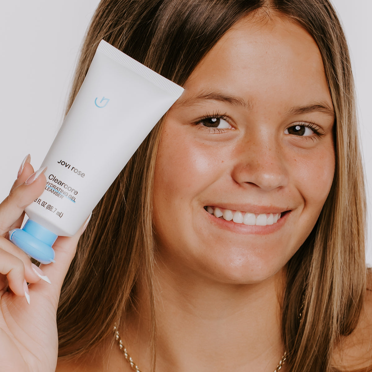 Jovi Rose Clearcore Hydrating Gel Cleanser, gentle face wash for tweens and teens