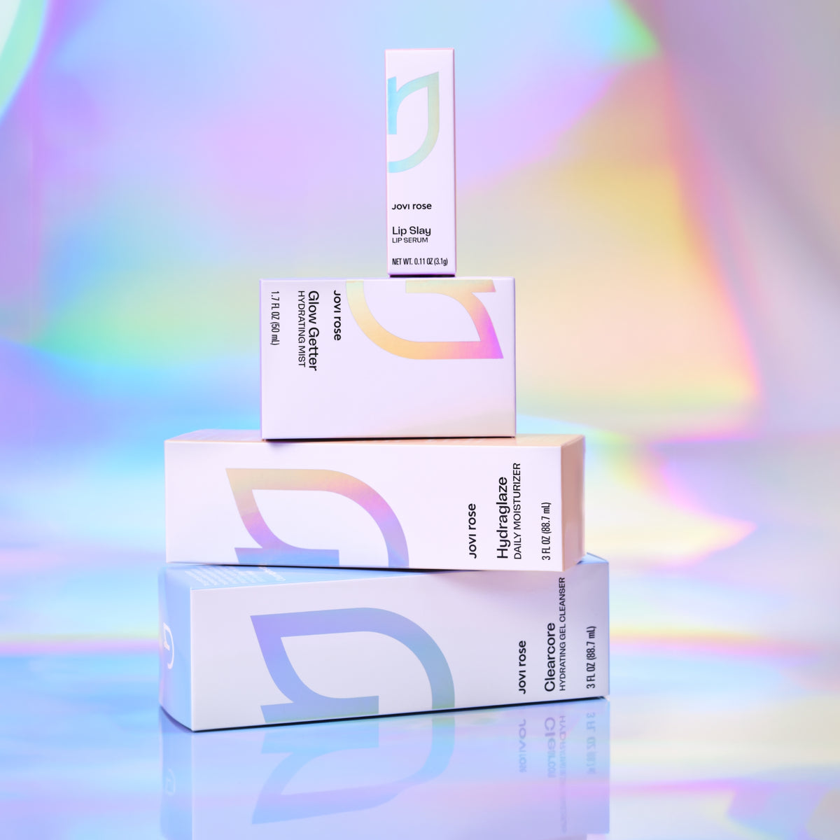 Jovi Rose Complete Routine, 4-step skincare set for tweens and teens