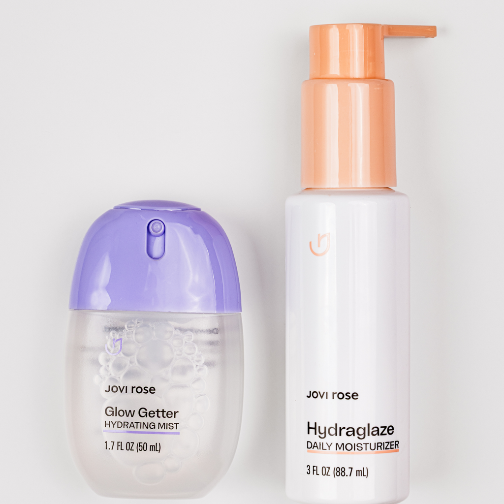 Jovi Rose Daily Hydration Duo, Hydraglaze moisturizer and Glow Getter mist
