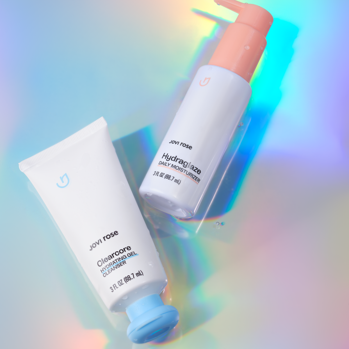 Jovi Rose Core Duo, Clearcore cleanser and Hydraglaze moisturizer